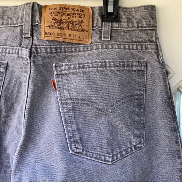 90s Levi’s Highwaisted relaxed Orange Tab 550 jeans - Picture 2 of 4